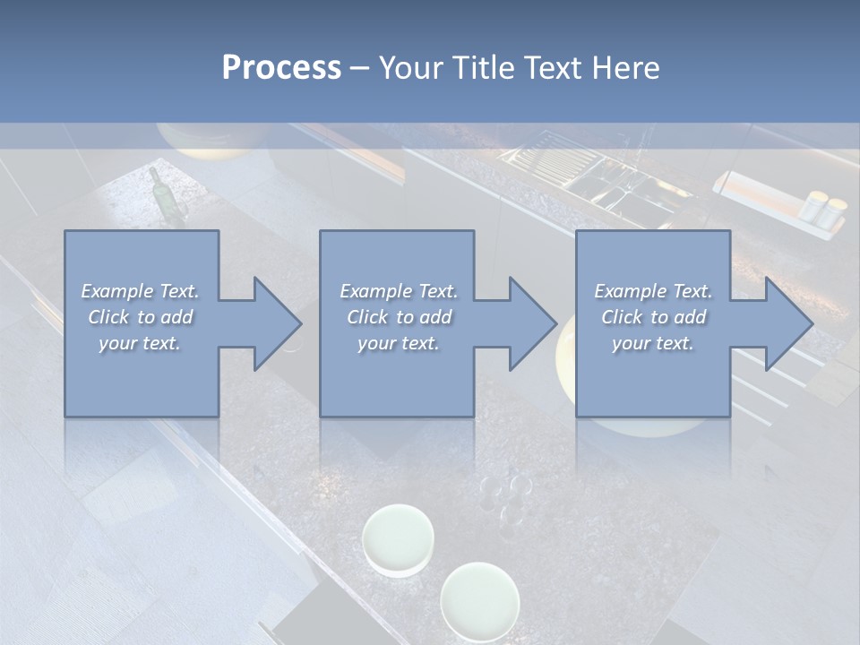 Luxury Modern Open-Plan Designer Kitchen (3D Render) PowerPoint Template