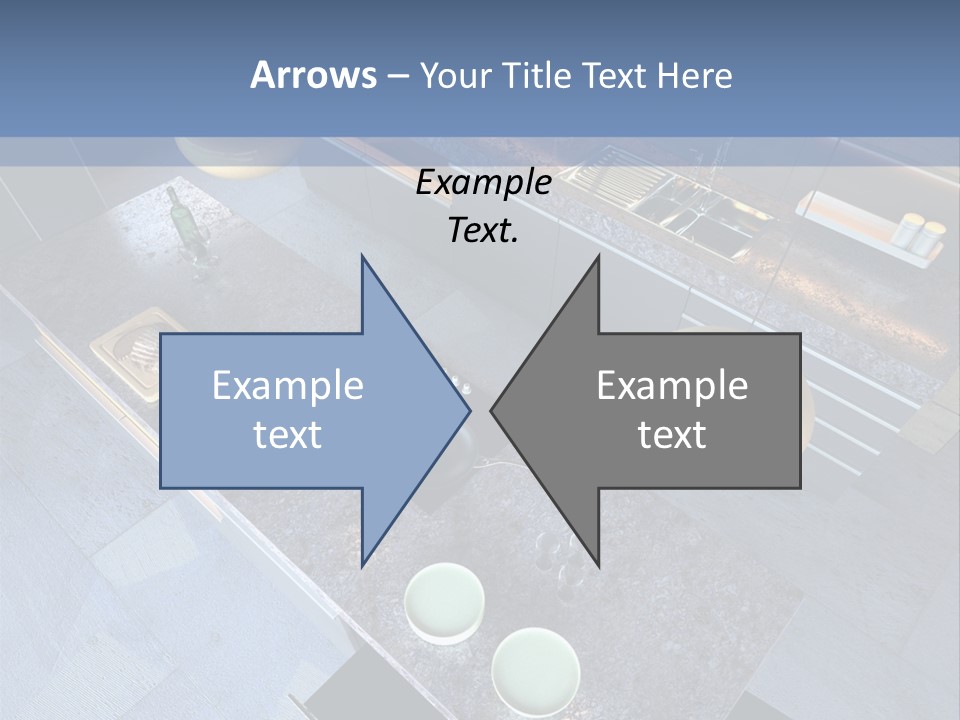 Luxury Modern Open-Plan Designer Kitchen (3D Render) PowerPoint Template