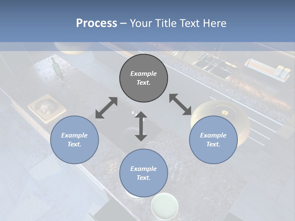 Luxury Modern Open-Plan Designer Kitchen (3D Render) PowerPoint Template