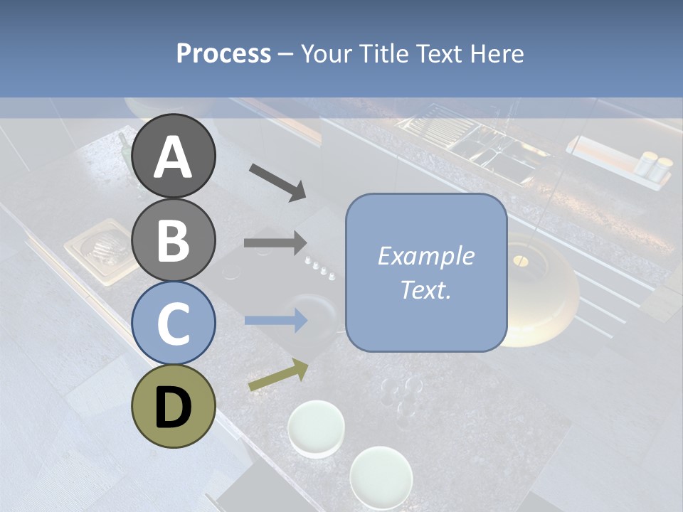 Luxury Modern Open-Plan Designer Kitchen (3D Render) PowerPoint Template