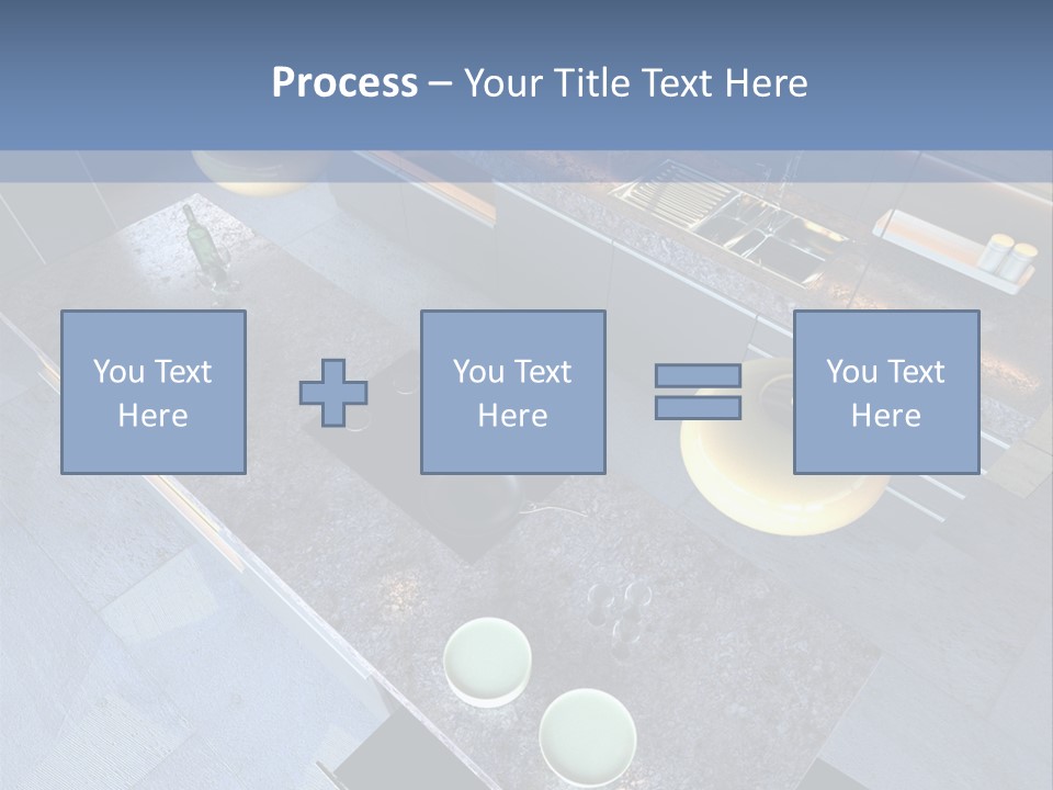 Luxury Modern Open-Plan Designer Kitchen (3D Render) PowerPoint Template