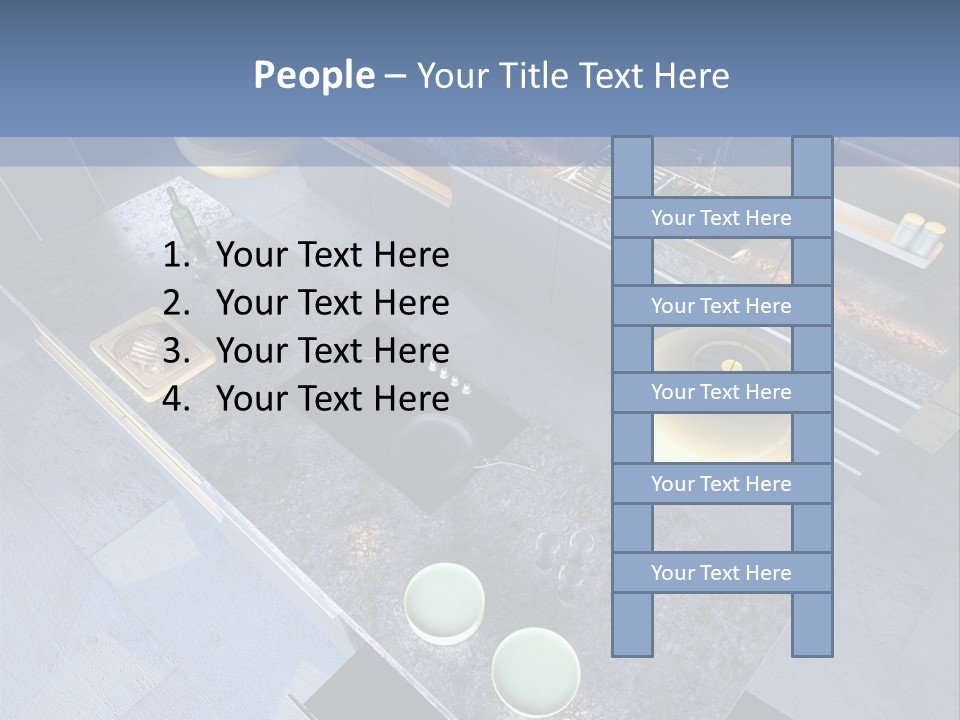 Luxury Modern Open-Plan Designer Kitchen (3D Render) PowerPoint Template