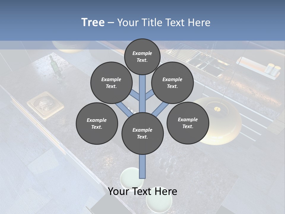 Luxury Modern Open-Plan Designer Kitchen (3D Render) PowerPoint Template