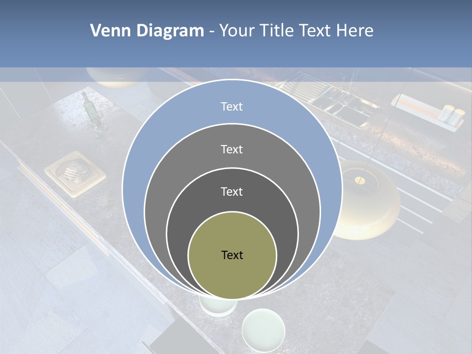 Luxury Modern Open-Plan Designer Kitchen (3D Render) PowerPoint Template