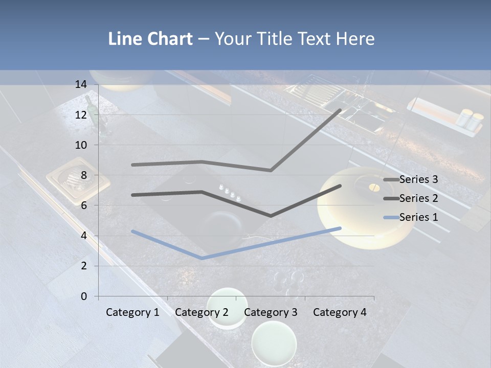 Luxury Modern Open-Plan Designer Kitchen (3D Render) PowerPoint Template