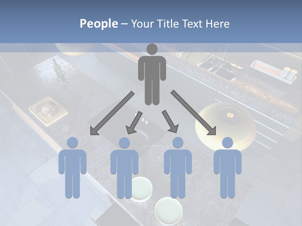 Luxury Modern Open-Plan Designer Kitchen (3D Render) PowerPoint Template