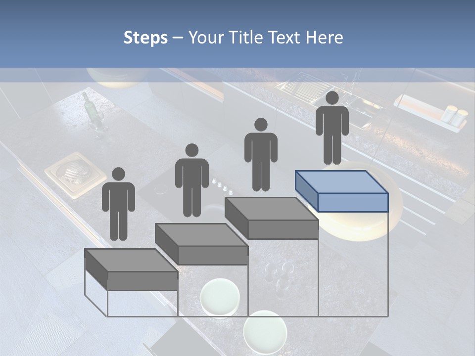 Luxury Modern Open-Plan Designer Kitchen (3D Render) PowerPoint Template