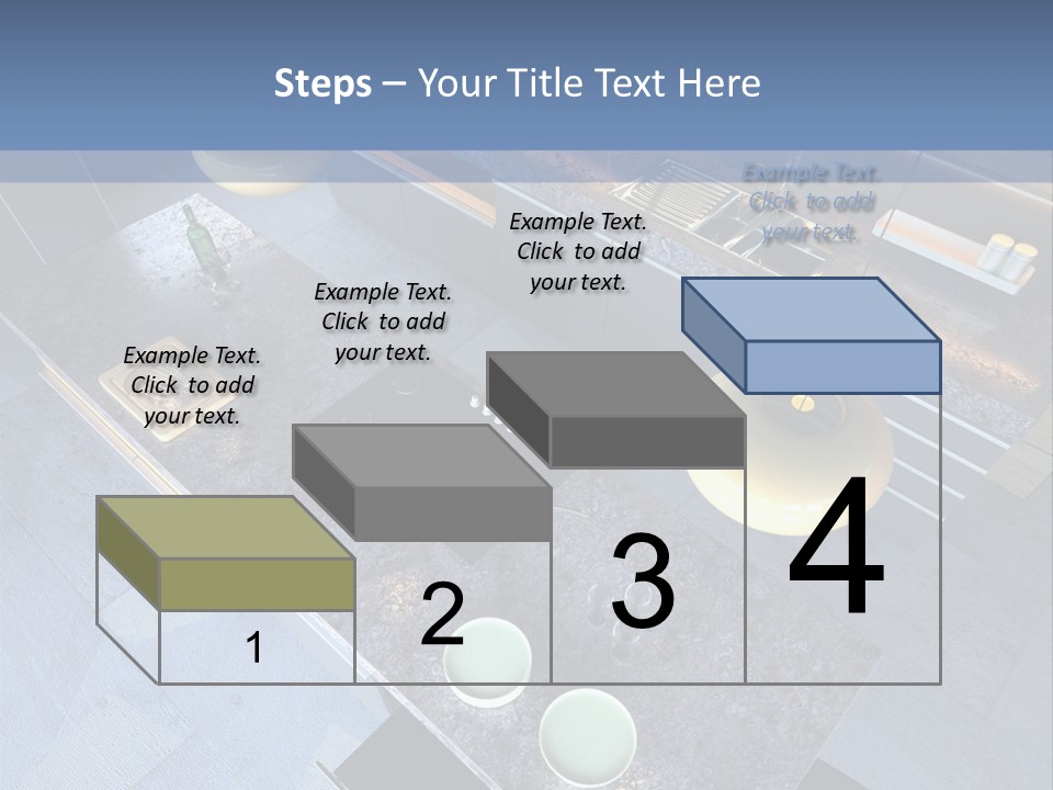 Luxury Modern Open-Plan Designer Kitchen (3D Render) PowerPoint Template