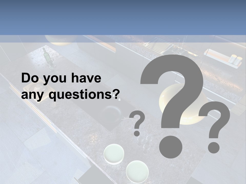 Luxury Modern Open-Plan Designer Kitchen (3D Render) PowerPoint Template