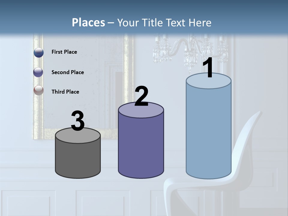 Stylish Modern Interior In A Classical Parisian Apartment (3D Render) PowerPoint Template