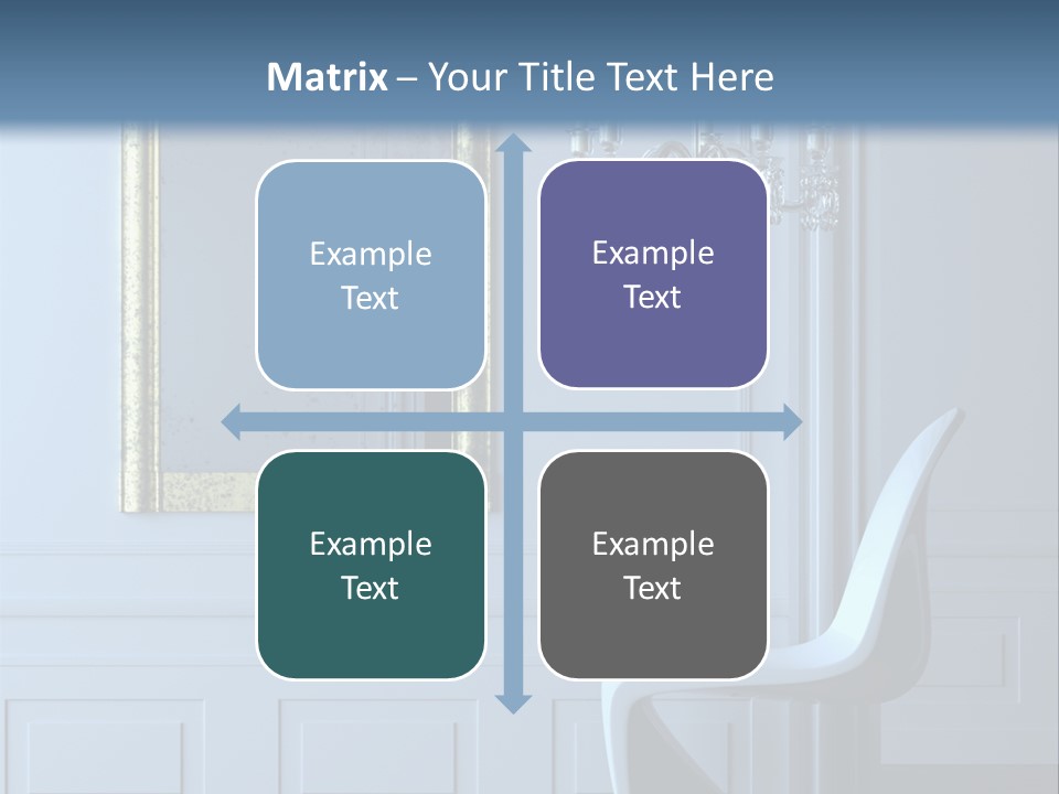 Stylish Modern Interior In A Classical Parisian Apartment (3D Render) PowerPoint Template