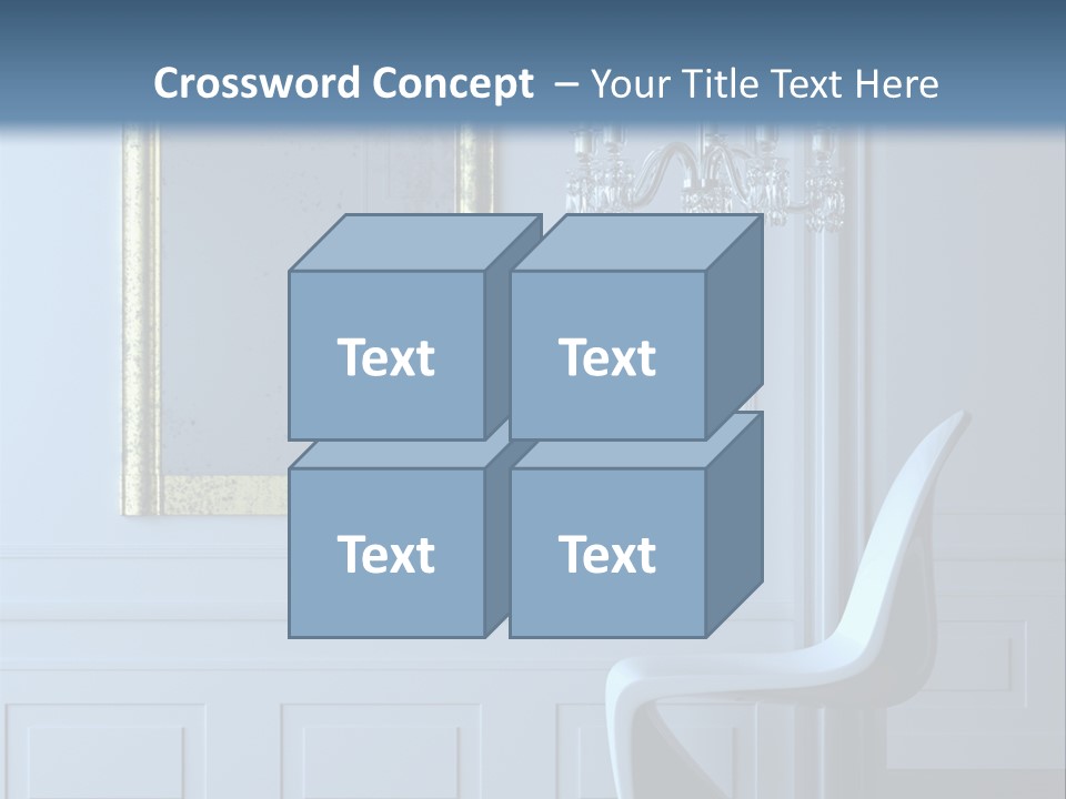 Stylish Modern Interior In A Classical Parisian Apartment (3D Render) PowerPoint Template