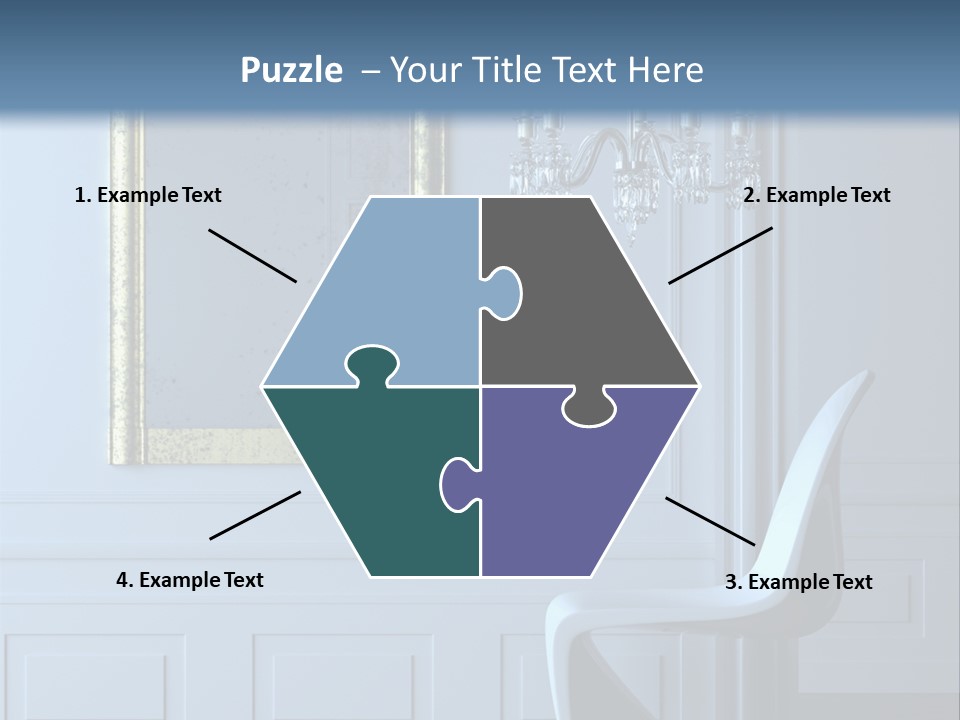 Stylish Modern Interior In A Classical Parisian Apartment (3D Render) PowerPoint Template