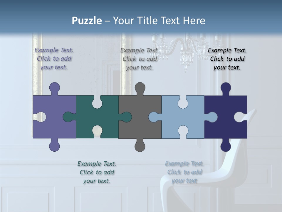 Stylish Modern Interior In A Classical Parisian Apartment (3D Render) PowerPoint Template