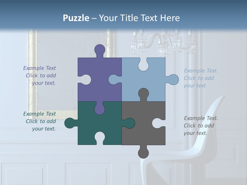 Stylish Modern Interior In A Classical Parisian Apartment (3D Render) PowerPoint Template