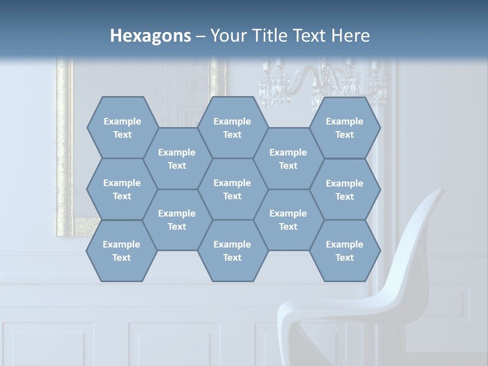 Stylish Modern Interior In A Classical Parisian Apartment (3D Render) PowerPoint Template