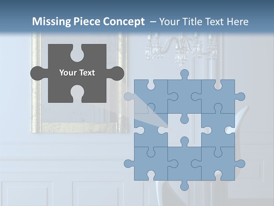 Stylish Modern Interior In A Classical Parisian Apartment (3D Render) PowerPoint Template