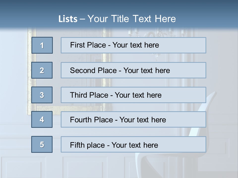 Stylish Modern Interior In A Classical Parisian Apartment (3D Render) PowerPoint Template
