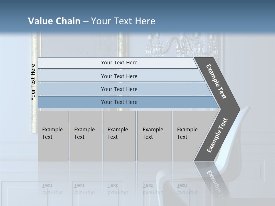Stylish Modern Interior In A Classical Parisian Apartment (3D Render) PowerPoint Template