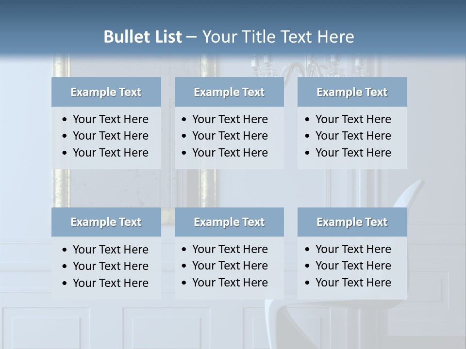 Stylish Modern Interior In A Classical Parisian Apartment (3D Render) PowerPoint Template
