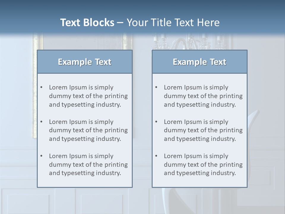 Stylish Modern Interior In A Classical Parisian Apartment (3D Render) PowerPoint Template