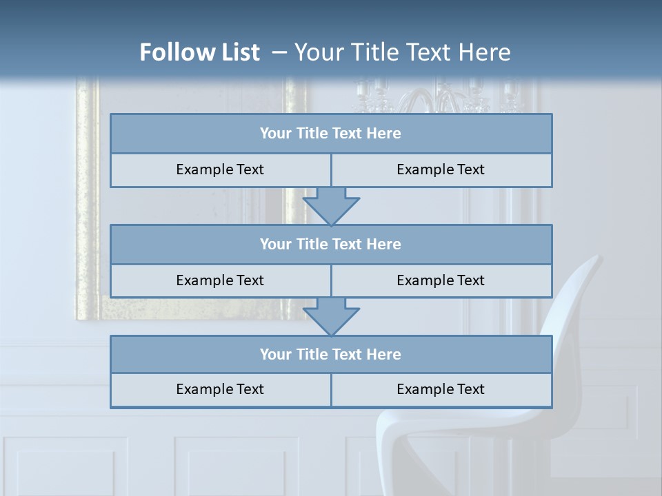 Stylish Modern Interior In A Classical Parisian Apartment (3D Render) PowerPoint Template