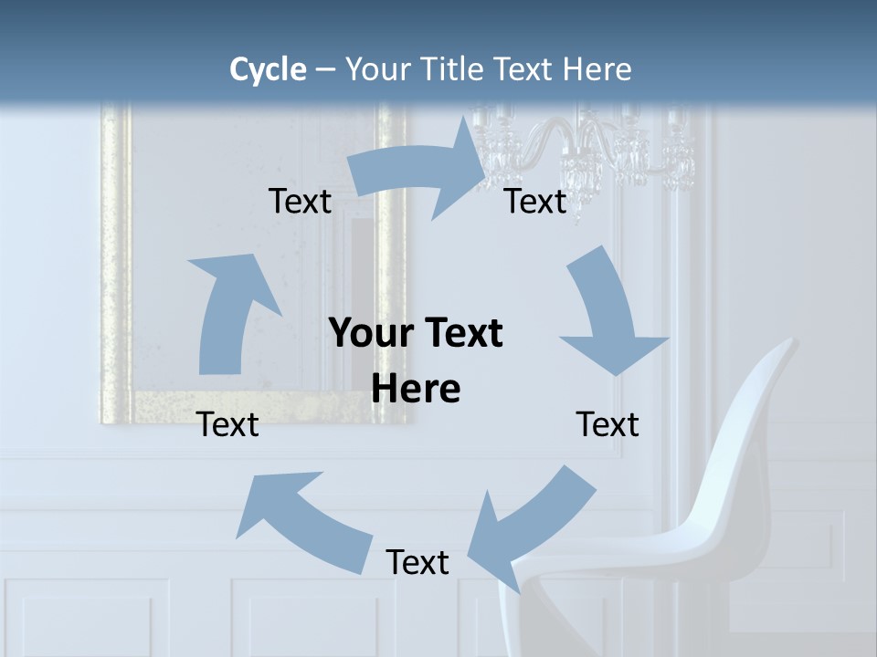 Stylish Modern Interior In A Classical Parisian Apartment (3D Render) PowerPoint Template