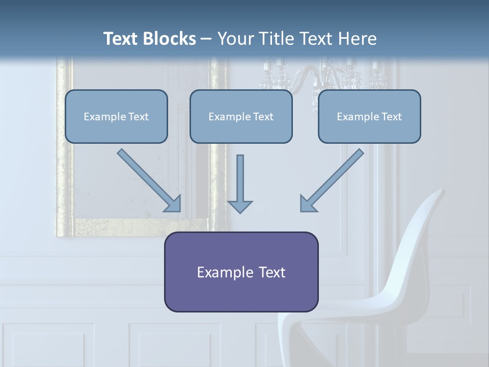 Stylish Modern Interior In A Classical Parisian Apartment (3D Render) PowerPoint Template