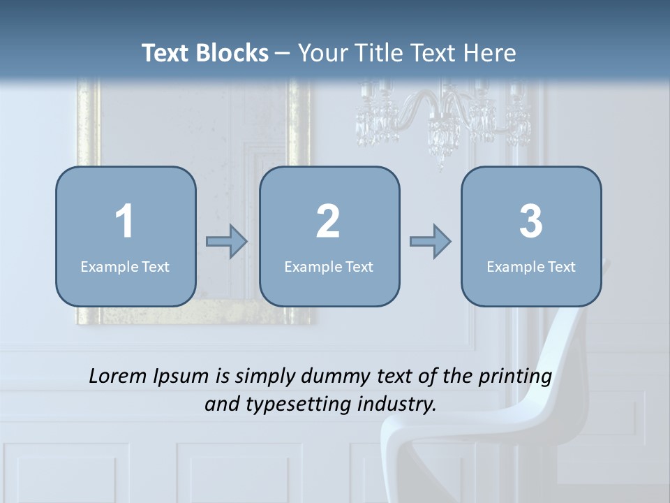 Stylish Modern Interior In A Classical Parisian Apartment (3D Render) PowerPoint Template