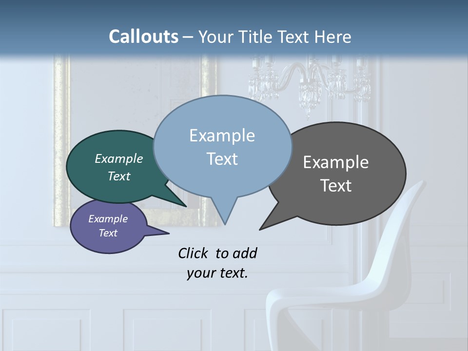 Stylish Modern Interior In A Classical Parisian Apartment (3D Render) PowerPoint Template