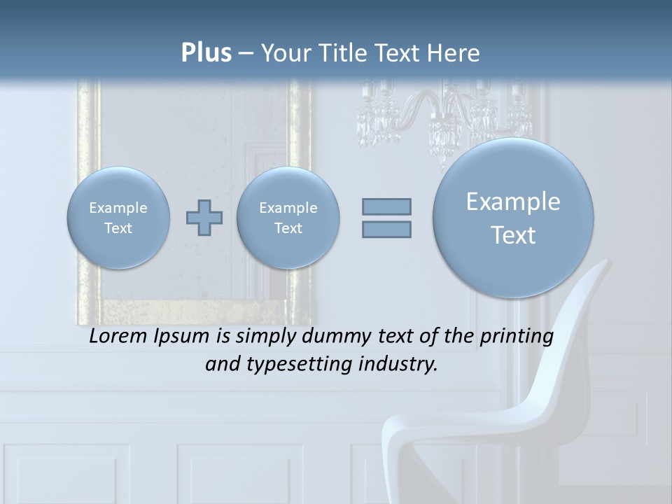 Stylish Modern Interior In A Classical Parisian Apartment (3D Render) PowerPoint Template