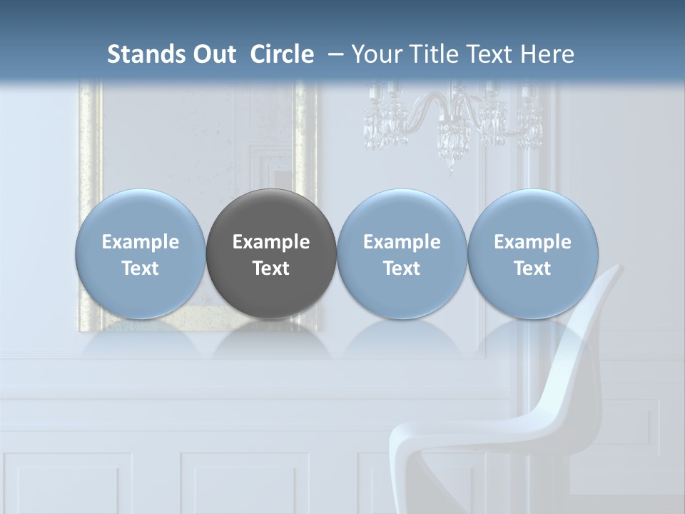 Stylish Modern Interior In A Classical Parisian Apartment (3D Render) PowerPoint Template