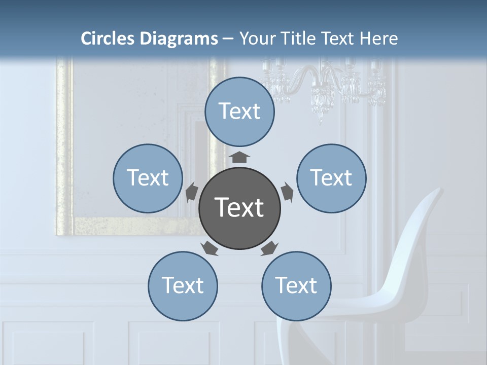 Stylish Modern Interior In A Classical Parisian Apartment (3D Render) PowerPoint Template