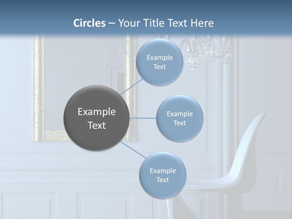 Stylish Modern Interior In A Classical Parisian Apartment (3D Render) PowerPoint Template