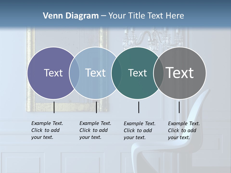 Stylish Modern Interior In A Classical Parisian Apartment (3D Render) PowerPoint Template