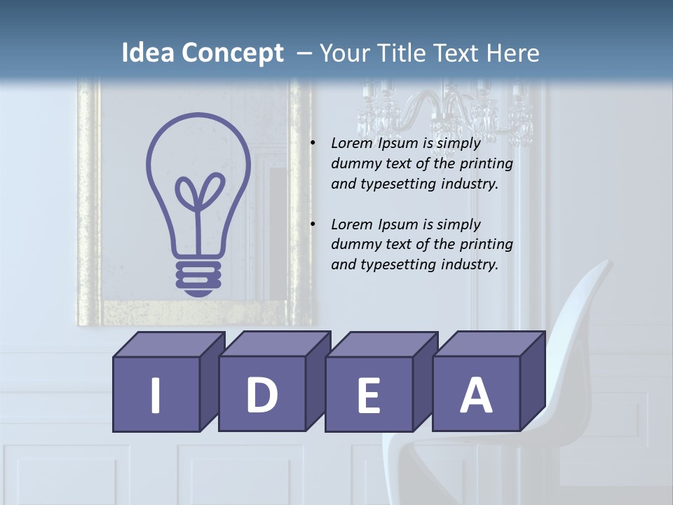 Stylish Modern Interior In A Classical Parisian Apartment (3D Render) PowerPoint Template