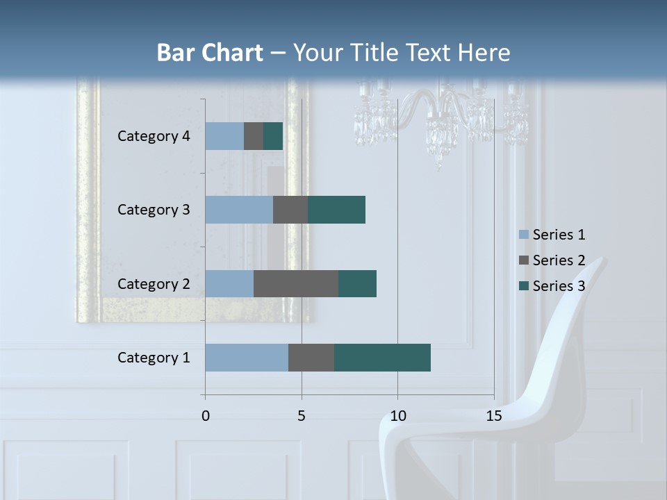 Stylish Modern Interior In A Classical Parisian Apartment (3D Render) PowerPoint Template