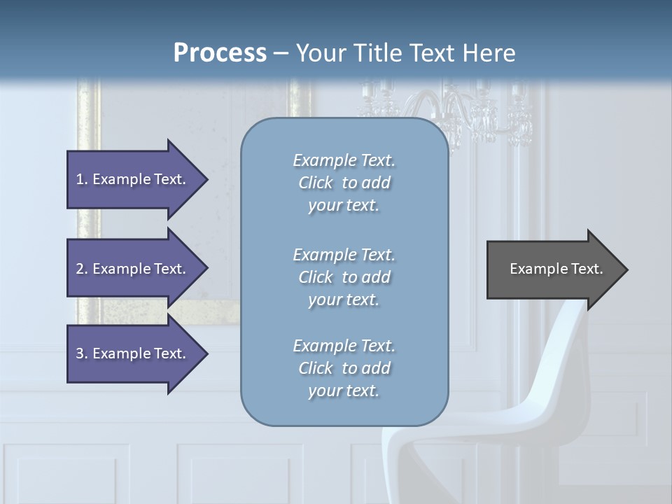 Stylish Modern Interior In A Classical Parisian Apartment (3D Render) PowerPoint Template