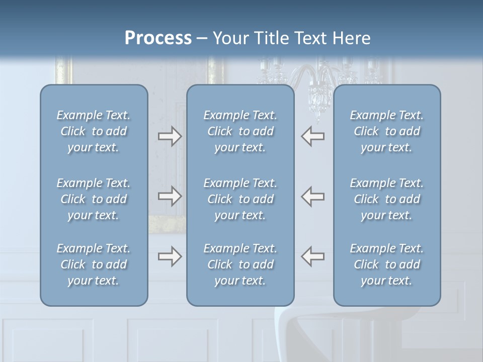 Stylish Modern Interior In A Classical Parisian Apartment (3D Render) PowerPoint Template