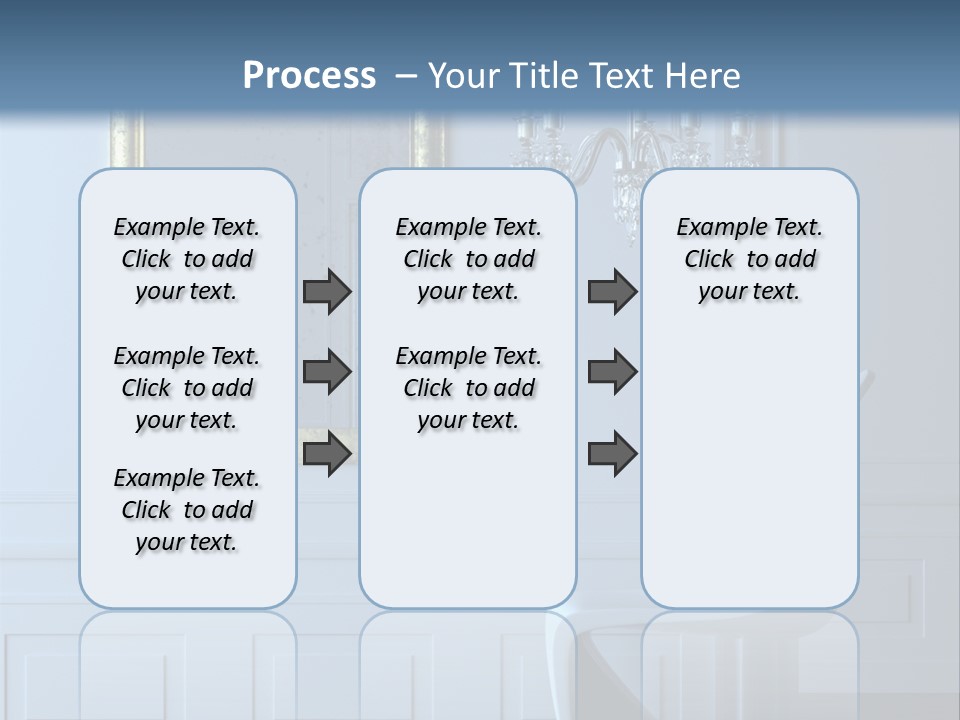Stylish Modern Interior In A Classical Parisian Apartment (3D Render) PowerPoint Template
