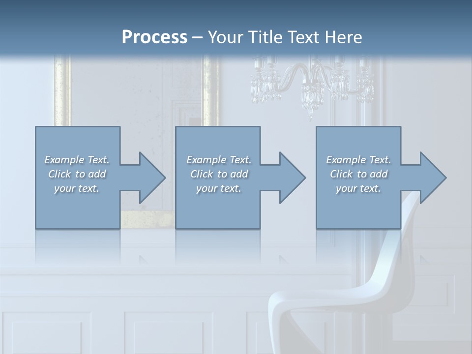 Stylish Modern Interior In A Classical Parisian Apartment (3D Render) PowerPoint Template