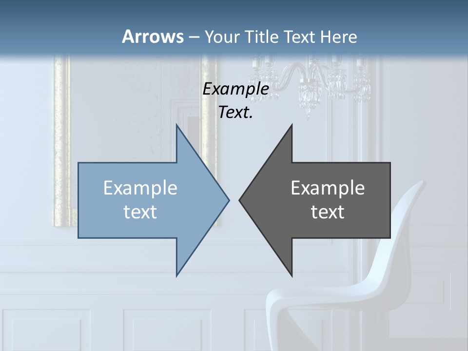 Stylish Modern Interior In A Classical Parisian Apartment (3D Render) PowerPoint Template