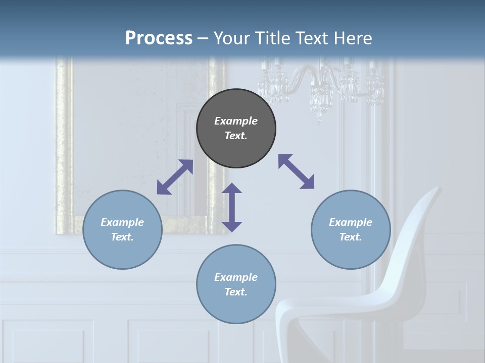 Stylish Modern Interior In A Classical Parisian Apartment (3D Render) PowerPoint Template