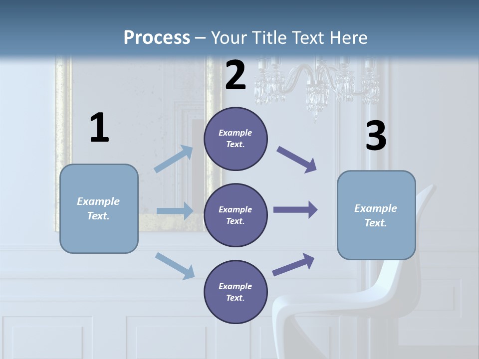 Stylish Modern Interior In A Classical Parisian Apartment (3D Render) PowerPoint Template