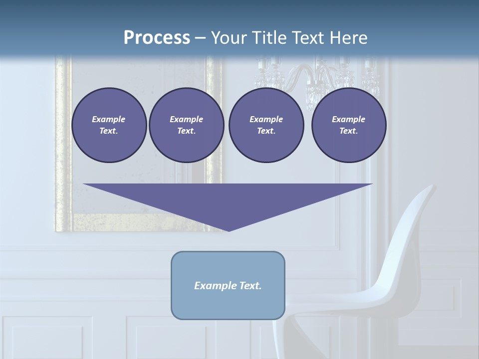 Stylish Modern Interior In A Classical Parisian Apartment (3D Render) PowerPoint Template
