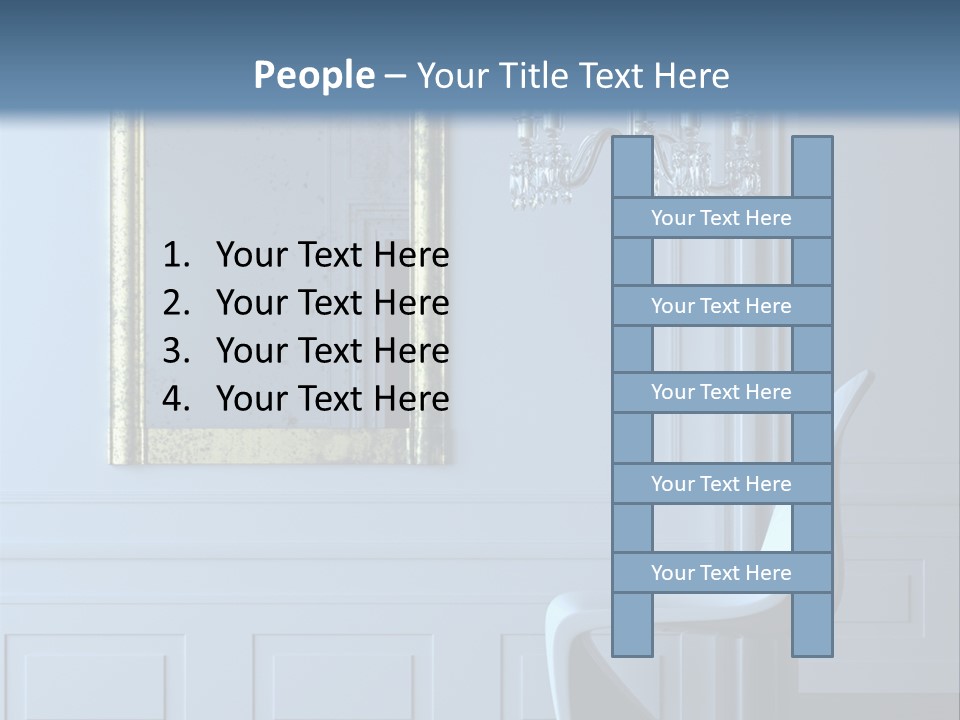 Stylish Modern Interior In A Classical Parisian Apartment (3D Render) PowerPoint Template
