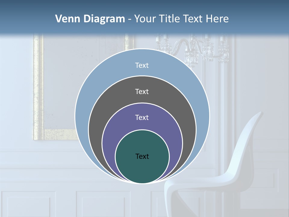 Stylish Modern Interior In A Classical Parisian Apartment (3D Render) PowerPoint Template