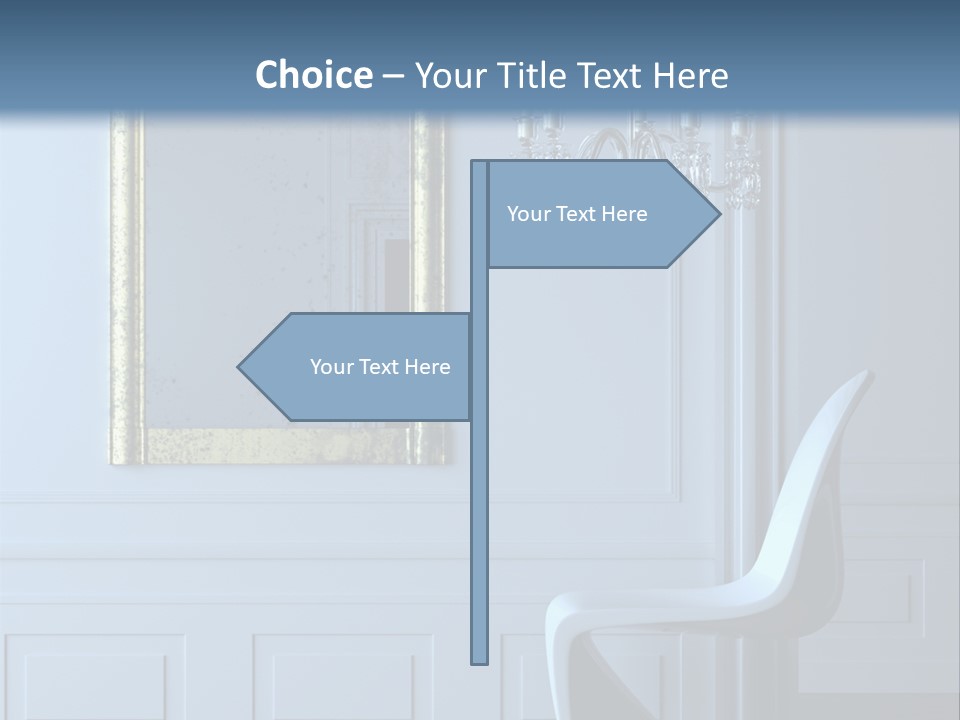 Stylish Modern Interior In A Classical Parisian Apartment (3D Render) PowerPoint Template