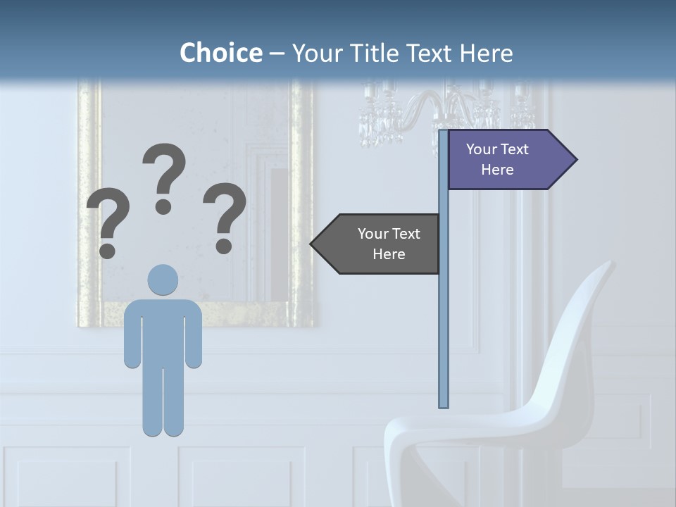 Stylish Modern Interior In A Classical Parisian Apartment (3D Render) PowerPoint Template