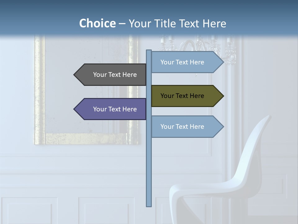 Stylish Modern Interior In A Classical Parisian Apartment (3D Render) PowerPoint Template